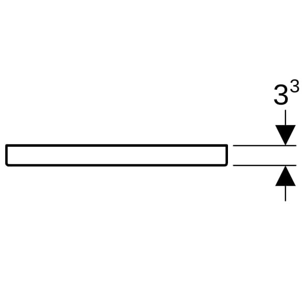Geberit Griff, B:38cm hochglanz verchromt