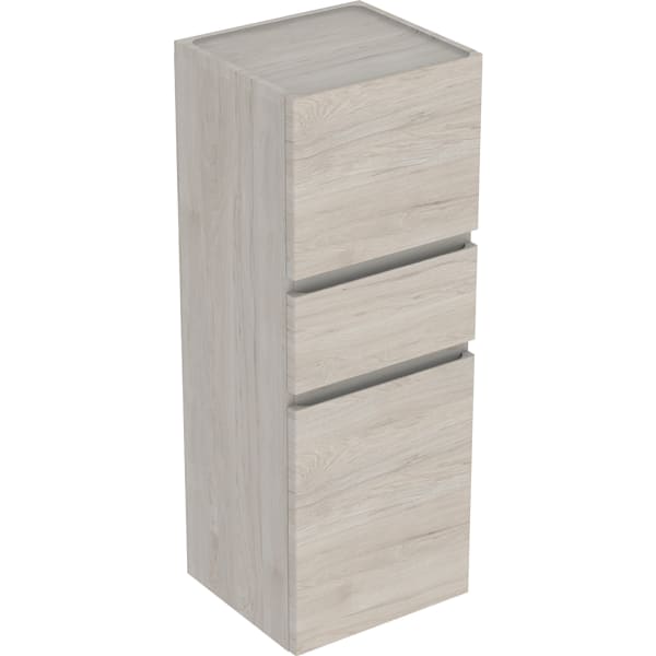 Geberit Renova Plan Mittel-HS mit zwei Türen 1 Schubl., 39x105x36cm, Nussbaum hi hell