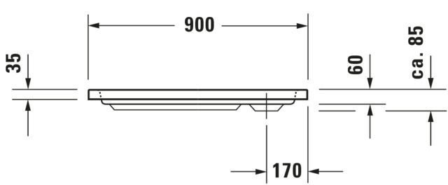 DU D-Code Duschwanne, Quadratisch, 900x900x85 mm, Weiß, Sanitäracryl, Antis