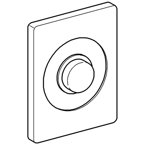 GROHE Abdeckplatte 43901 für Wandeinbauspülkasten aus Edelstahl