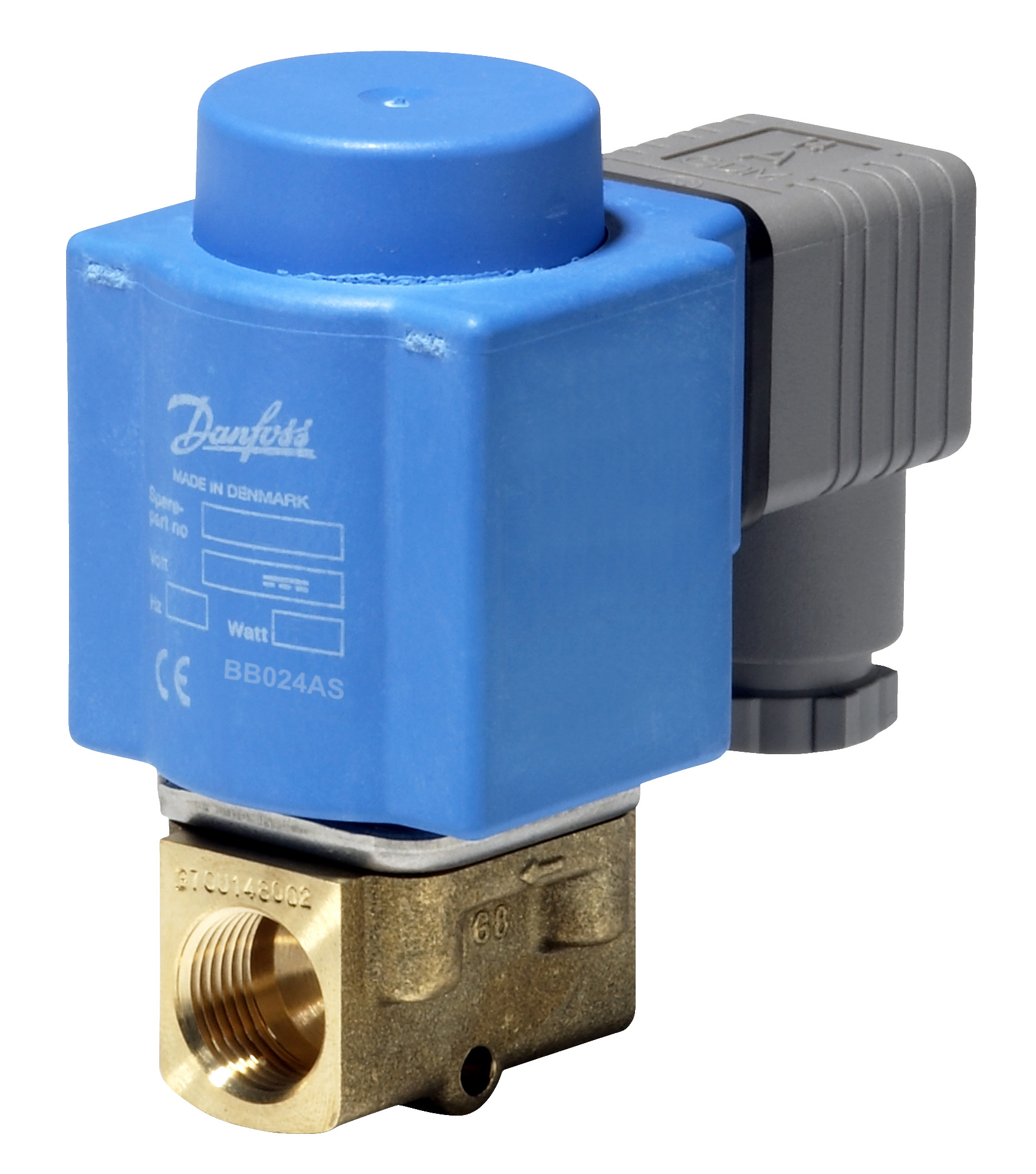 Danfoss Magnetventil, EV210B, NC, Kv 0,08 m3/h, G1/8, FKM, 24V DC