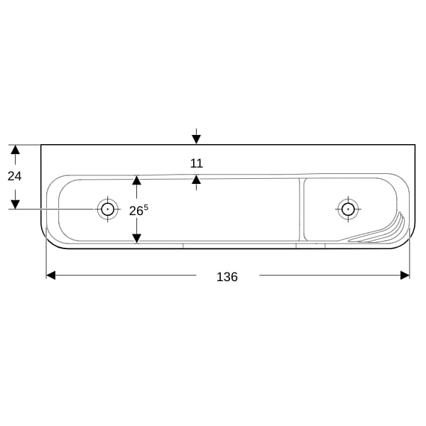 Geberit Bambini Spiel/Waschlandschaft B:140cm 3 Waschpl., tieferes B li, o. Hl., weiß