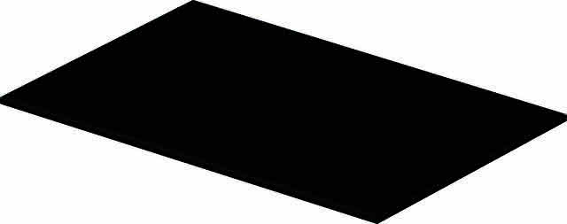 DU Glaseinleger in Metallkonsolen f. DuraSquare WT 073245, Schwarz