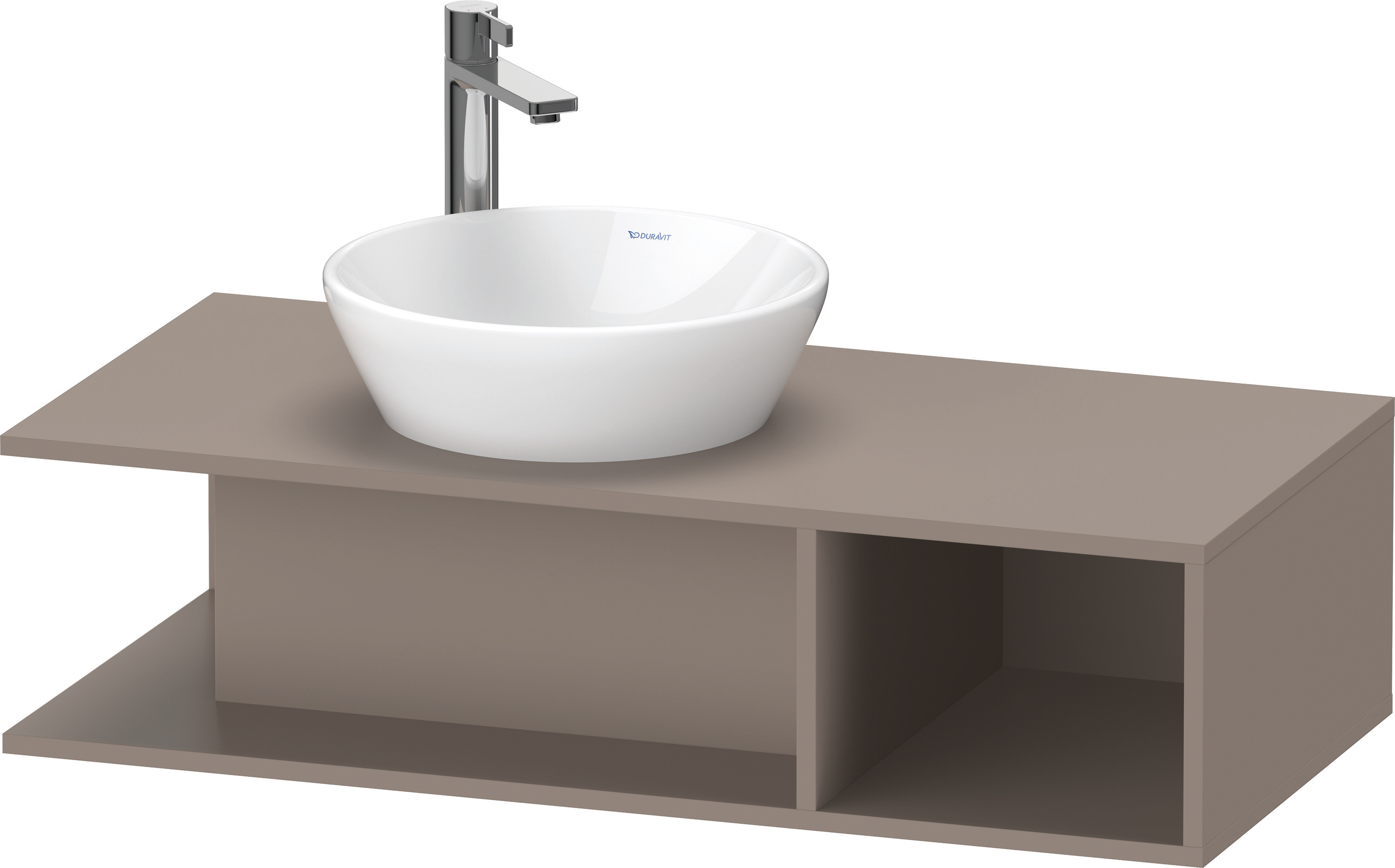 Duravit D-Neo WTU wandh.,1 offenes Fach r., 260x1000x480mm, Basalt Matt