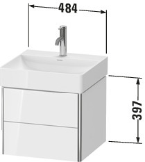 Duravit XSquare WTU wh 484x460x397mm, 2SK, tipon, Weiß Seidenmatt