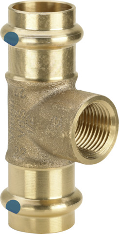 Viega T-Stück mit SC Sanpress 2217.2LF in LABS-frei in 15mmxRp1/2x15mm Rg Viega T-Stück mit SC Sanpress 2217.2LF in LABS-frei in 15mmxRp1/2x15mm Rg