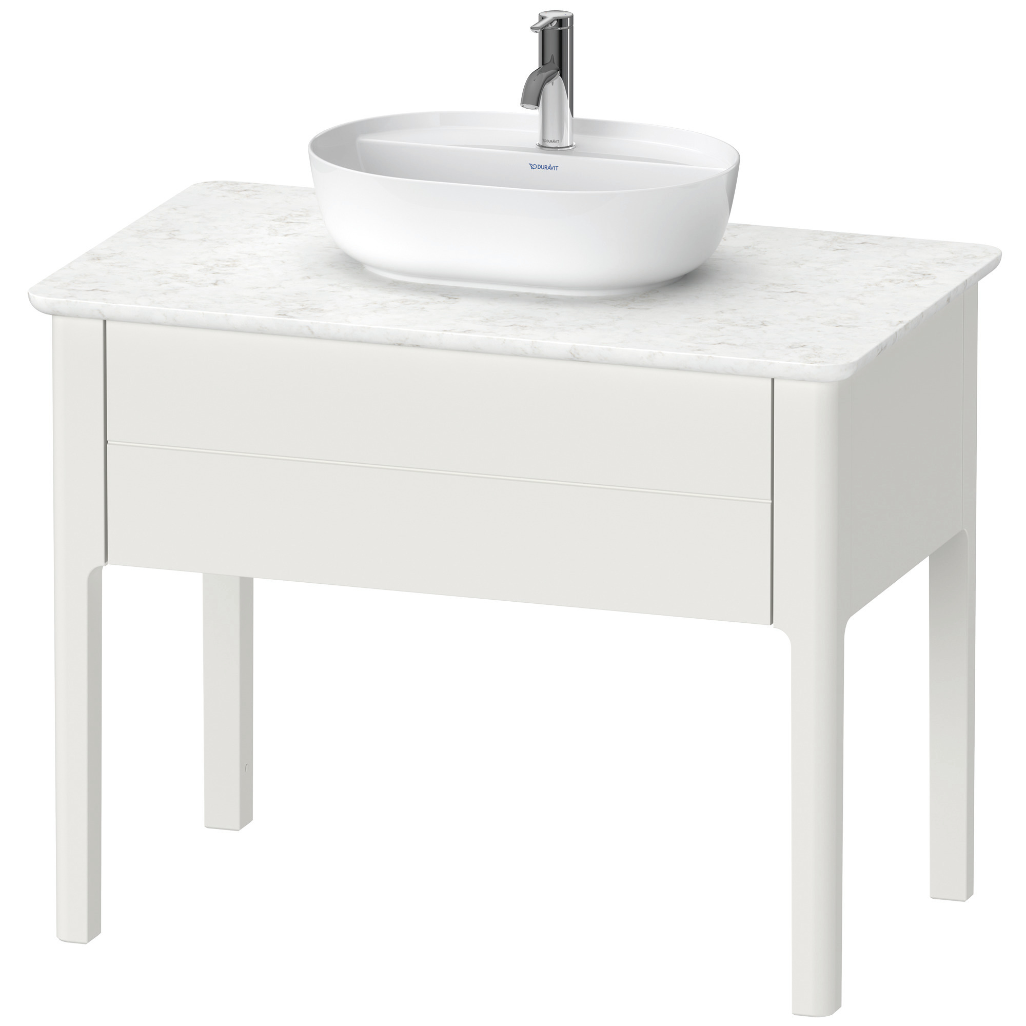 Duravit Luv Waschtischunterbau bodenstehend 1 Auszug,743x938x570mm,Nordic Weiß SdM.