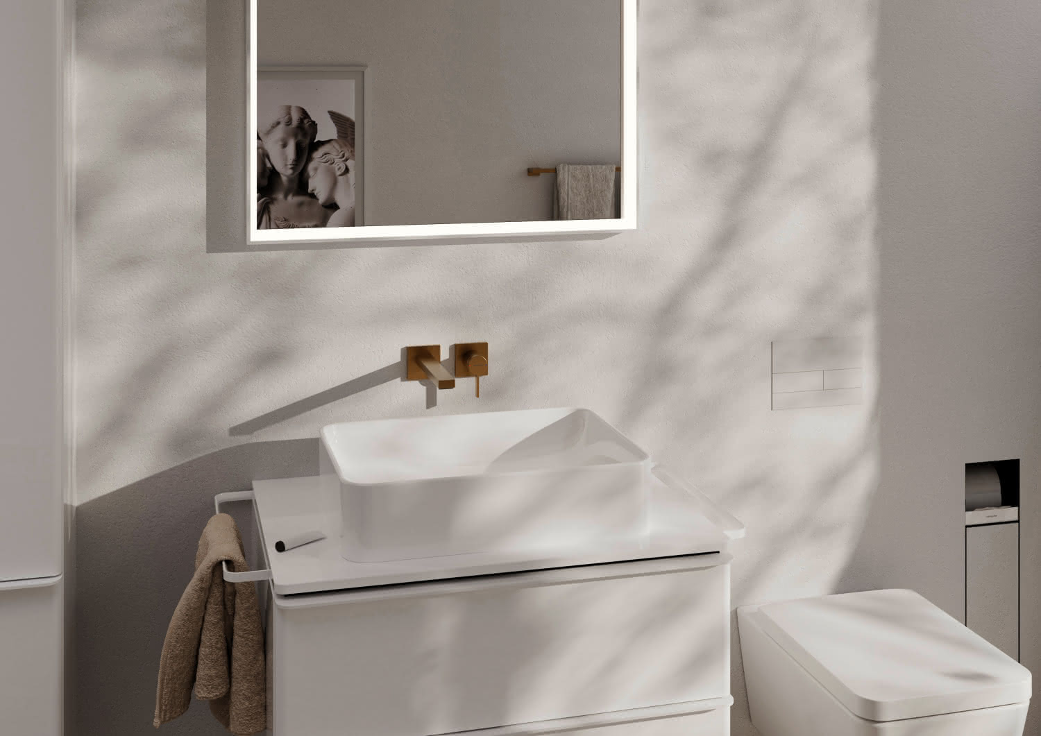 Hansgrohe 2-Loch Waschtischmischer Unterputz Tecturis E F-Set 225 mm Auslauf BBR