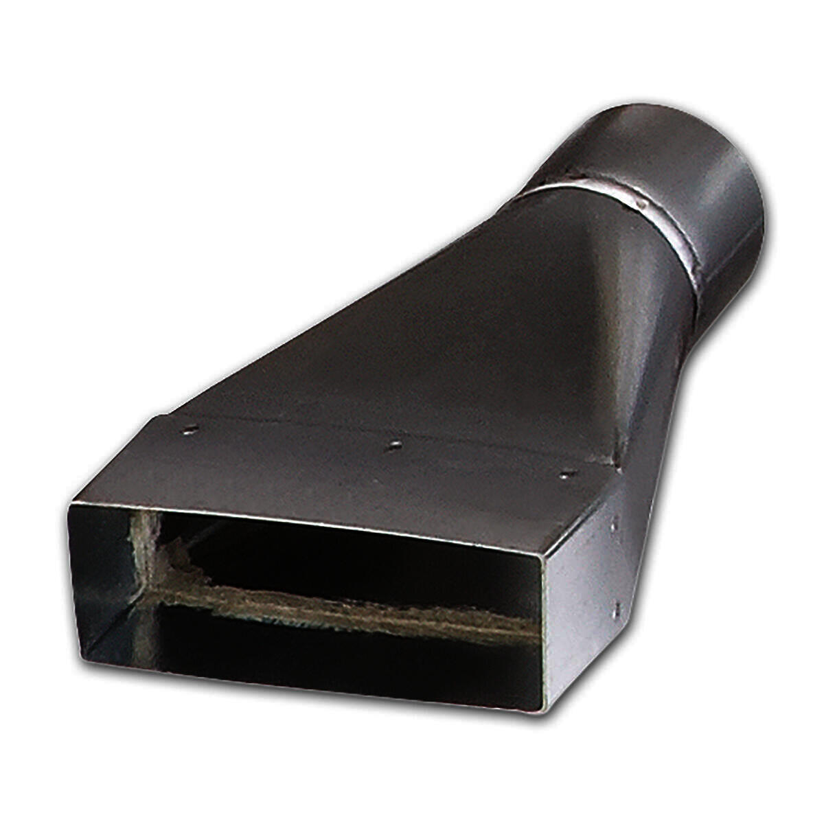 Helios FK-Ü 100/200 Übergang von Rohr DN 100 auf Flachkan. 200x50, Stahl verz.