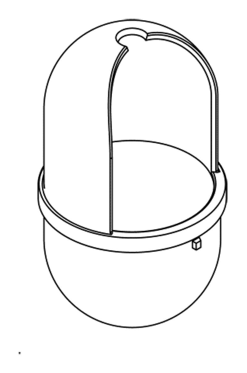 HEWI Bürstenbehälter f. WC BG 477.20.10005 signalweiß