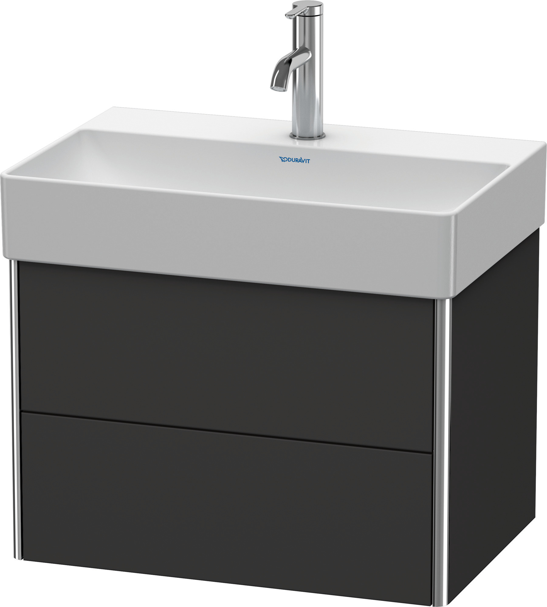 Duravit WTU XSquare 397x584x390mm 2 Schubkästen, Graphit Supermatt