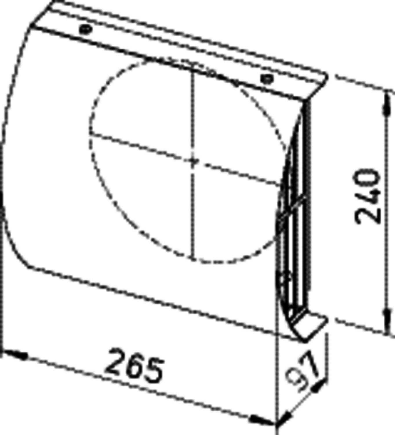 Helios IP-FBA 160 ISOPIPE-Fassadenblende Außenluft DN 160