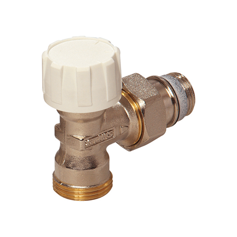 Flamco Thermostatventil Eck DN15 Eurok. mit Voreinst., G3/4 EK x G1/2a, M30x1,5