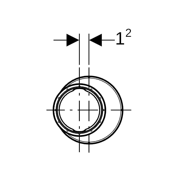 Geberit Silent-PP Reduktion exzentrisch d75/50