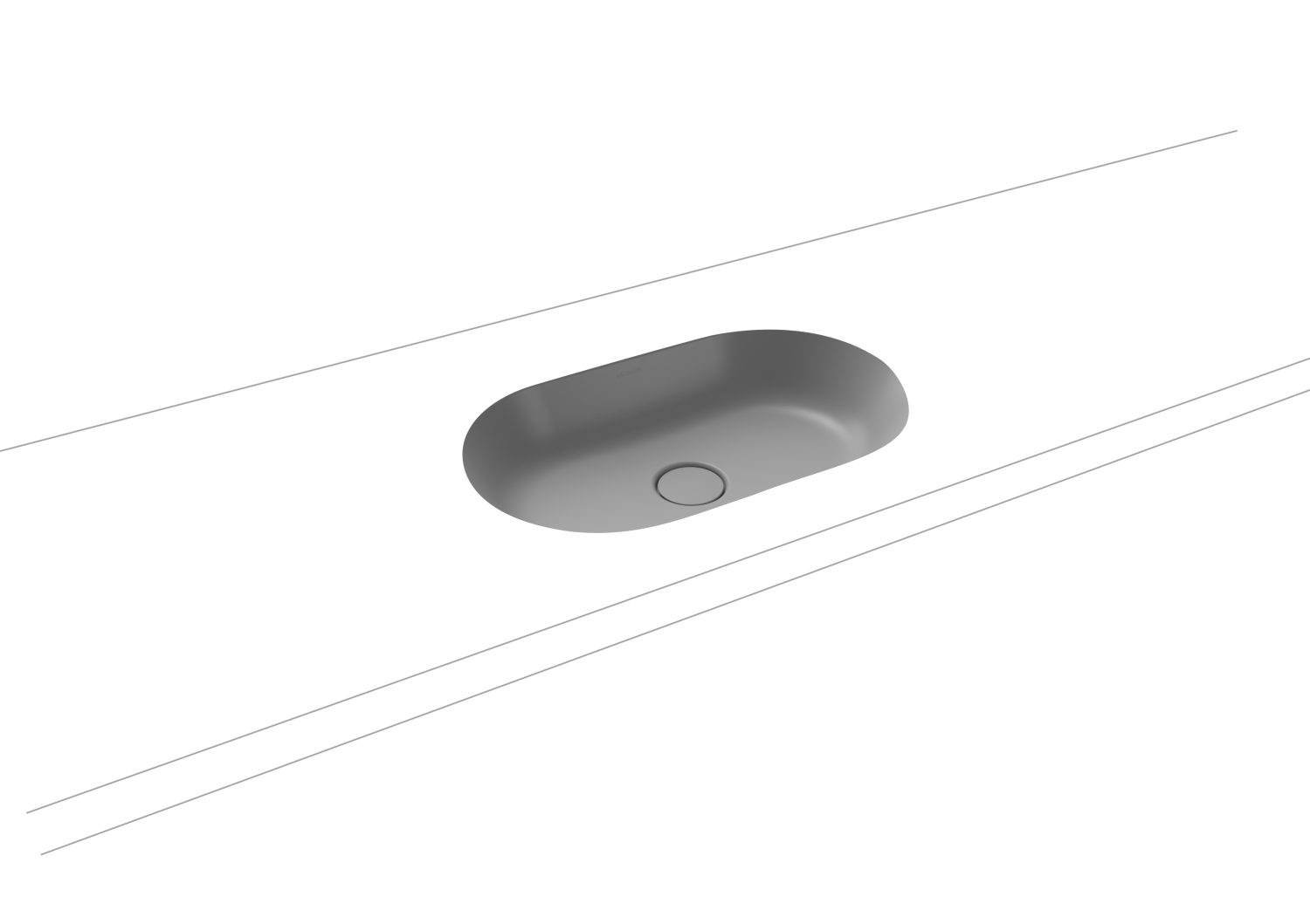 KA WB CENTRO UNTERBAUWASCHTISCH Mod.3059 ,610x380mm,cool grey 30,PEFF,AD,oÜL
