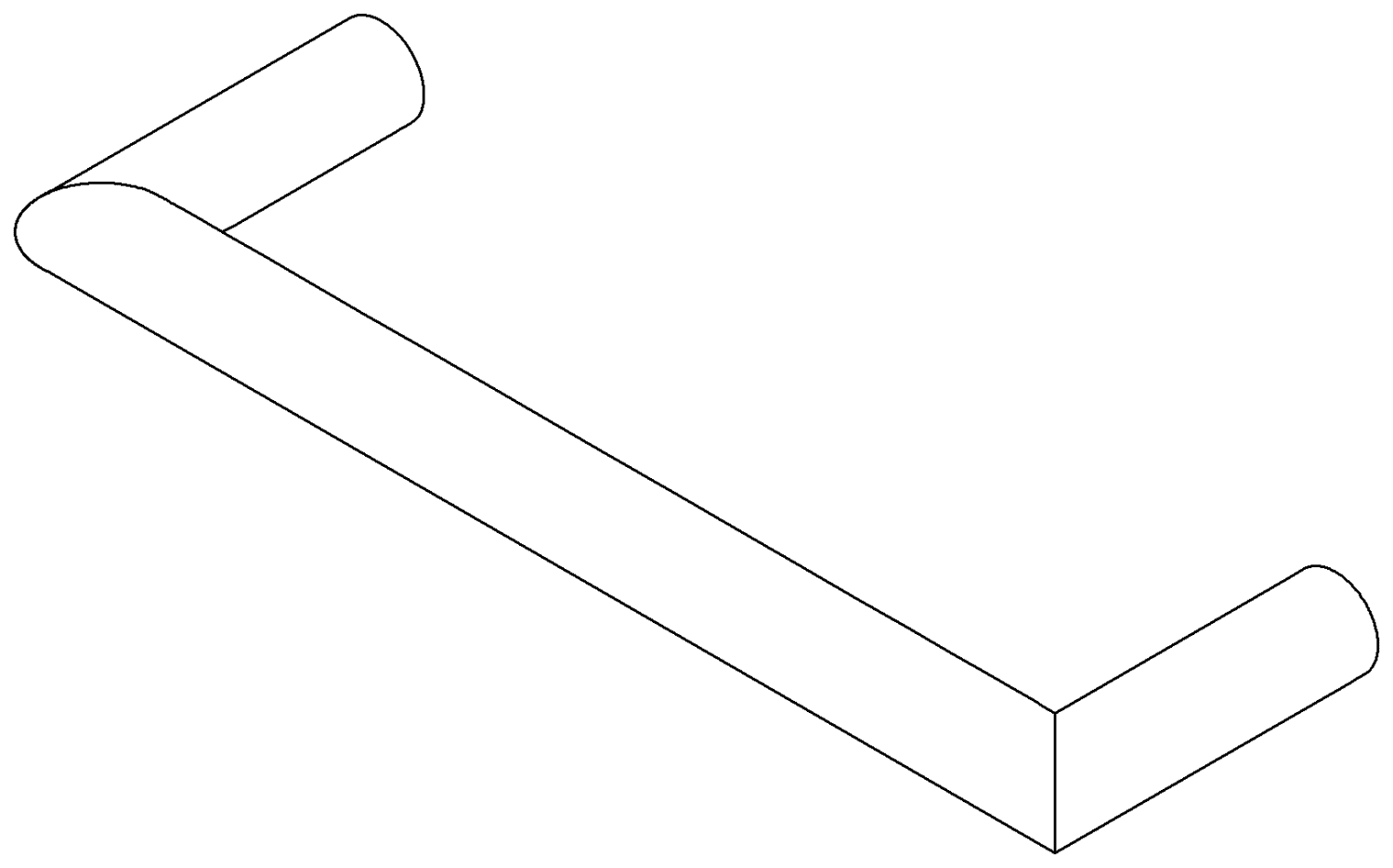 DO Griff für Wannengriff ERSATZTEILE 05282254500 218 x 68 x 18 mm Chrom
