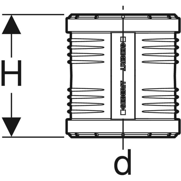 Geberit Silent-PP Überschiebemuffe d50