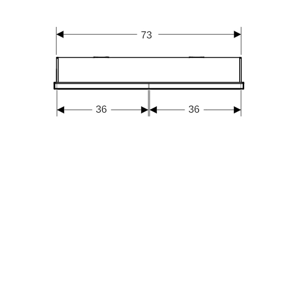 Geberit ONE SPS, Nische u.Comf.Light, 2 Türen UP-Mont,75x90x15cm, schw matt/alu. plvb