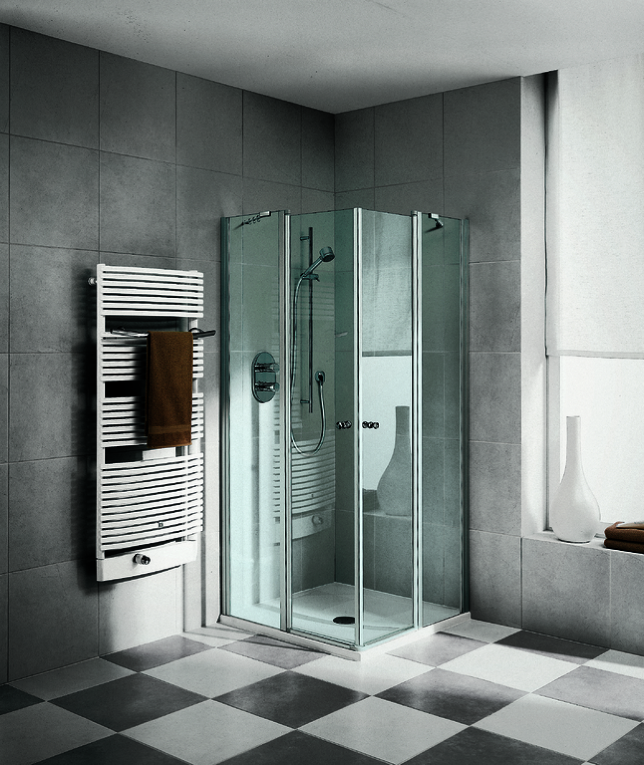 KR Kermi Eck-Halbt. li Ibiza  EOL 0750x 1850 BV: 720-740 SIMG ESG klar Clean