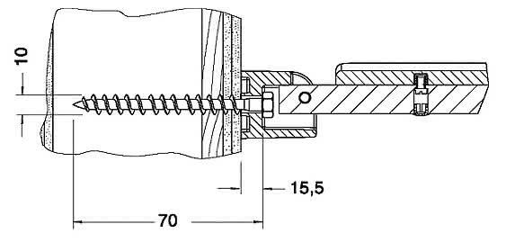 KEUCO Bef.-Set 6 Plan Care 34992, 2x Sechskant-Holzschr. 10x70