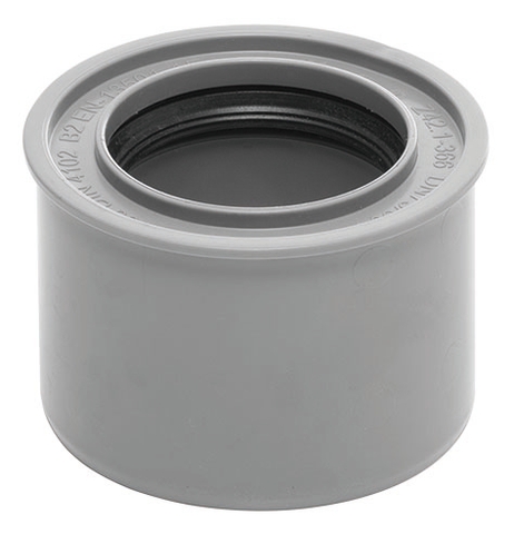 airfit Superkurz-Reduzierstück DN 75x50 aus PP, grau