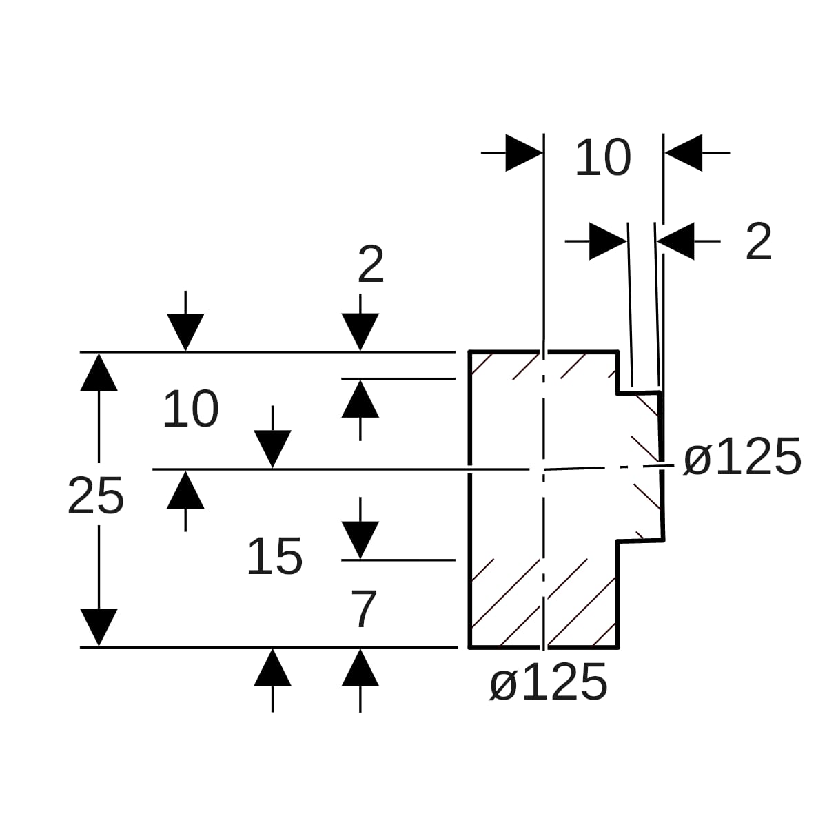 Geberit PE Abzweig 88,5Gr d125/125