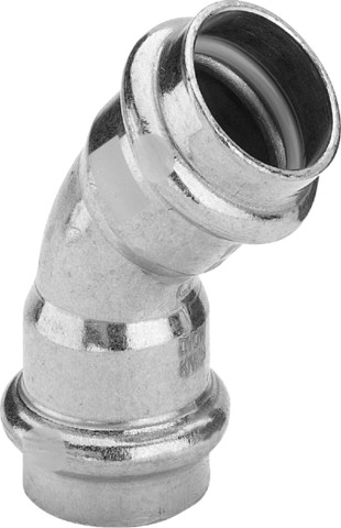 Viega Bogen 45 Grad mit SC Profipress G 2626 für Gas in 22mm Kupfer