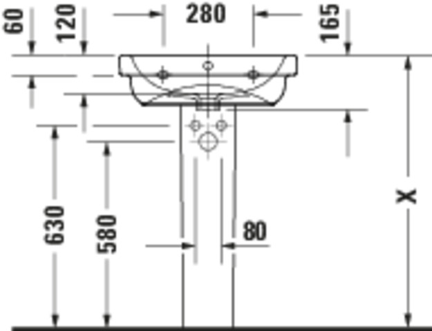 DU D-Code 2.0 WT 550x430mm,m.ÜL, Weiß HG