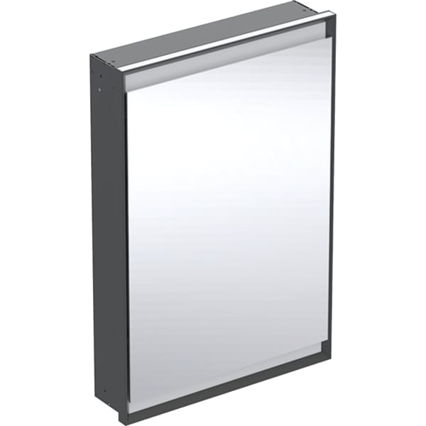 Geberit ONE SPS m. Comf.Light, 1 Tür, UP-Mont A:re, 60x90x15cm, schwarz matt/alu. plvb