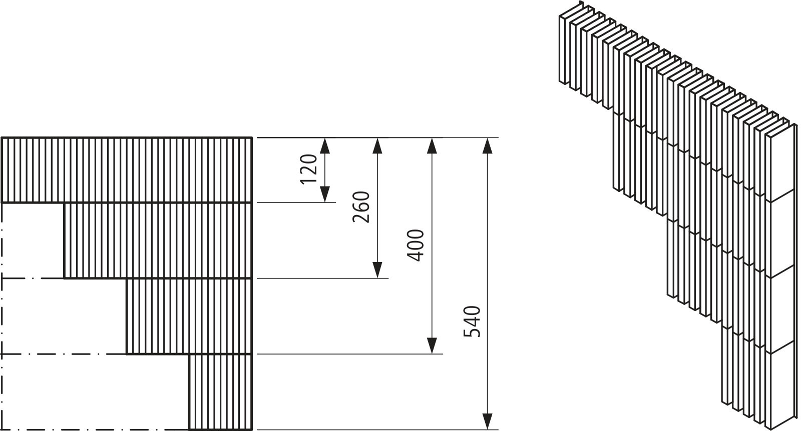 Kermi V-Heizwand HHV11 BH490x61x1800 QN1298,weiß,6bar,m.Abd.,Ausf. re,LH120