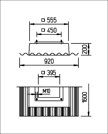 Helios WDS 250/315 Welldachsockel