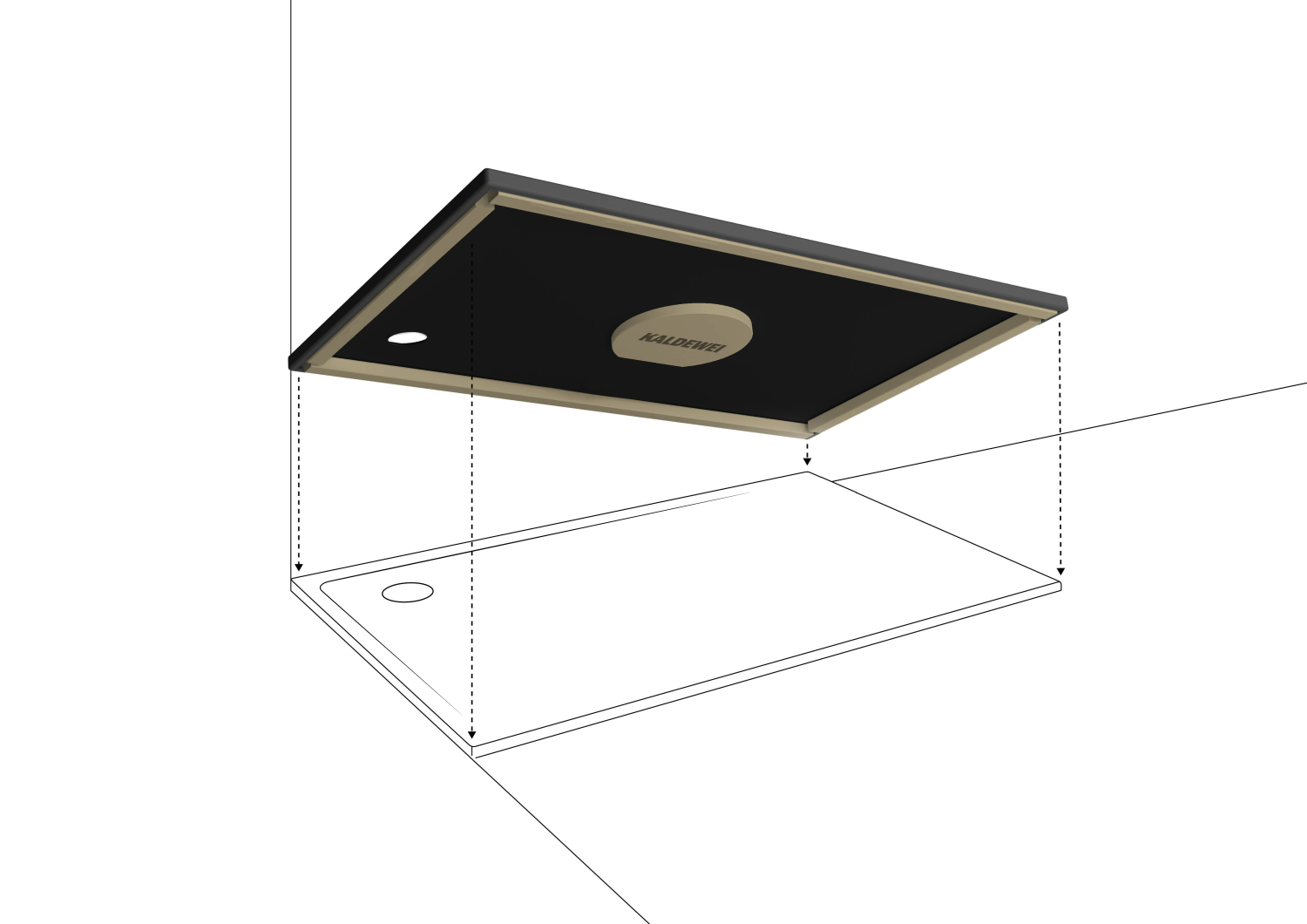 KA DW CONOFLAT Mod.795-5,900x1400mm, alpwm,Wt extrafl.
