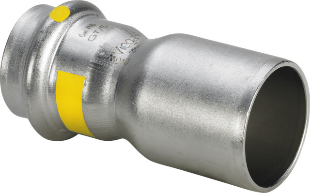 Viega Red.-Stück mit SC Sanpress Inox G 0215.1 für Gas in 54x42mm Edelstahl