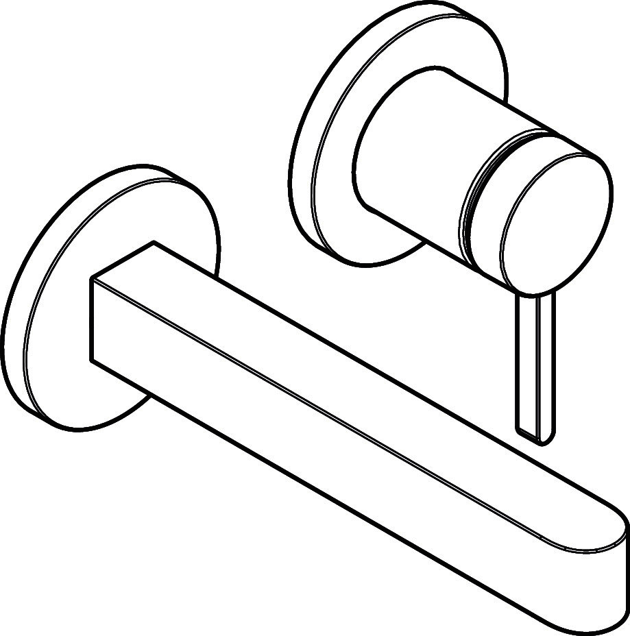 Hansgrohe 2-Loch Waschtischmischer Unterputz Finoris F-Set kurzer Auslauf mattschwarz