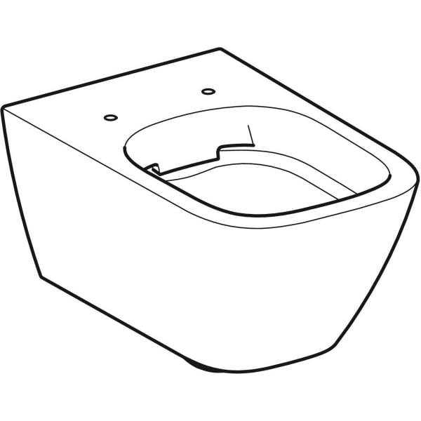 Geberit Smyle Wand-WC, eckig, Tiefspüler geschlossene Form Rimfree, weiß KeraTect