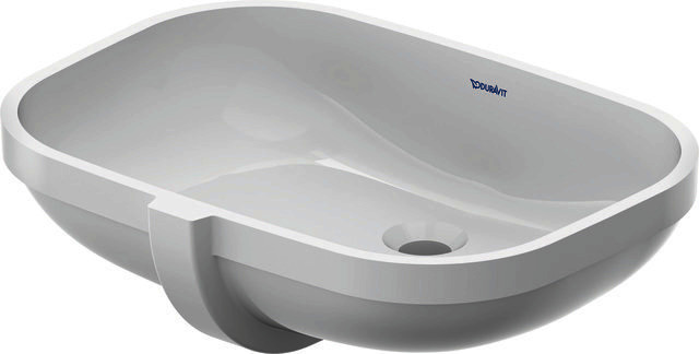 DU Einbauwaschtisch D-Code 560 mm EB v.unten, mit ÜL, ohne HLB, weiß