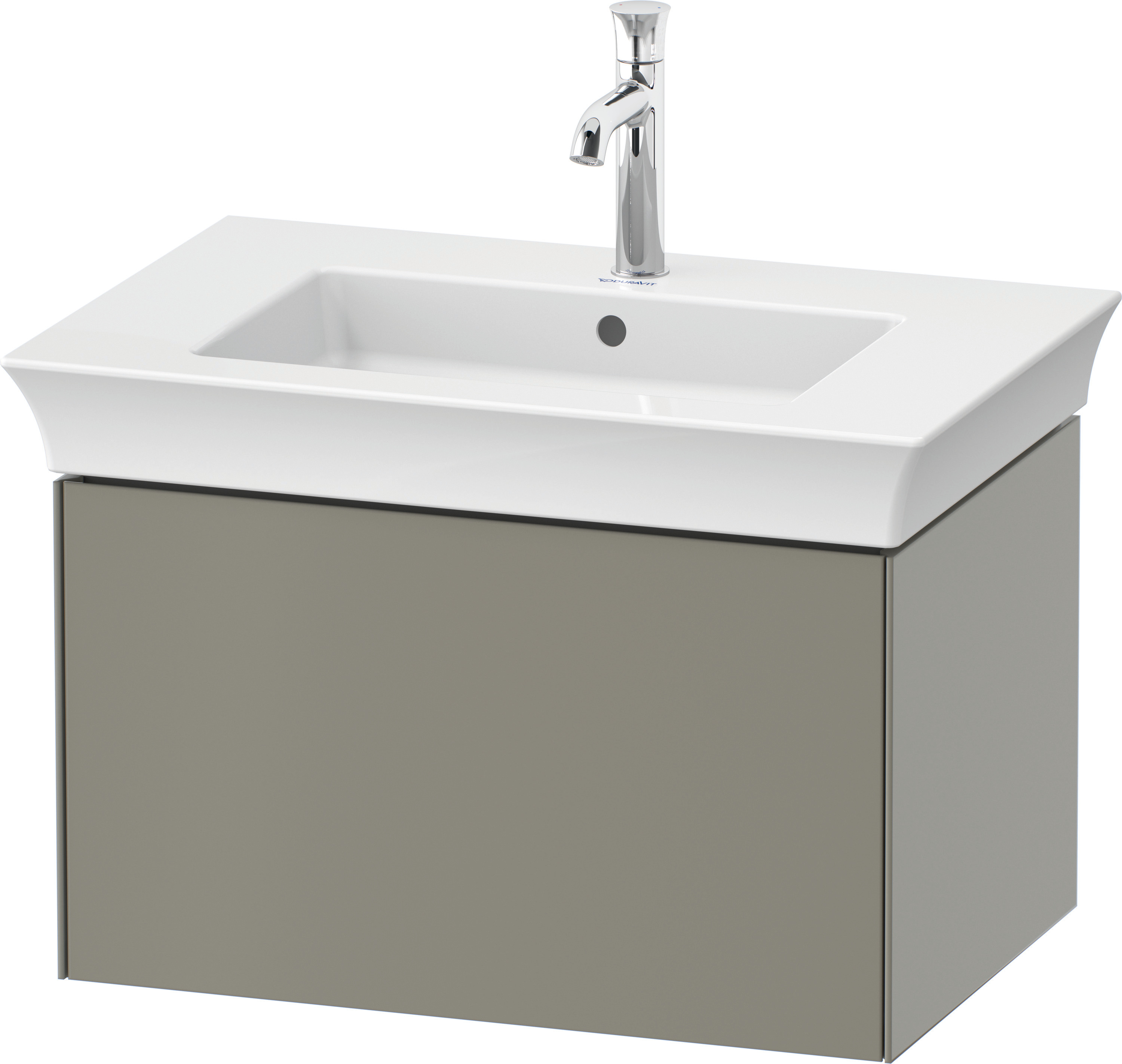 Duravit WTU White Tulip wandh.,1 Auszug 410x684x458mm, Steingrau Seidenmatt