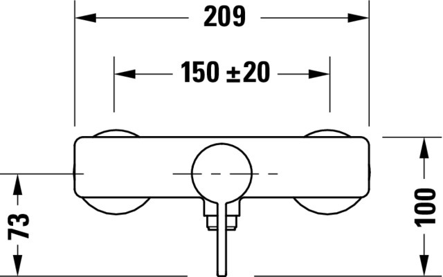 DU D-Neo Einhebel-Brausemischer Aufputz Keramikmischsystem, Chrom HG