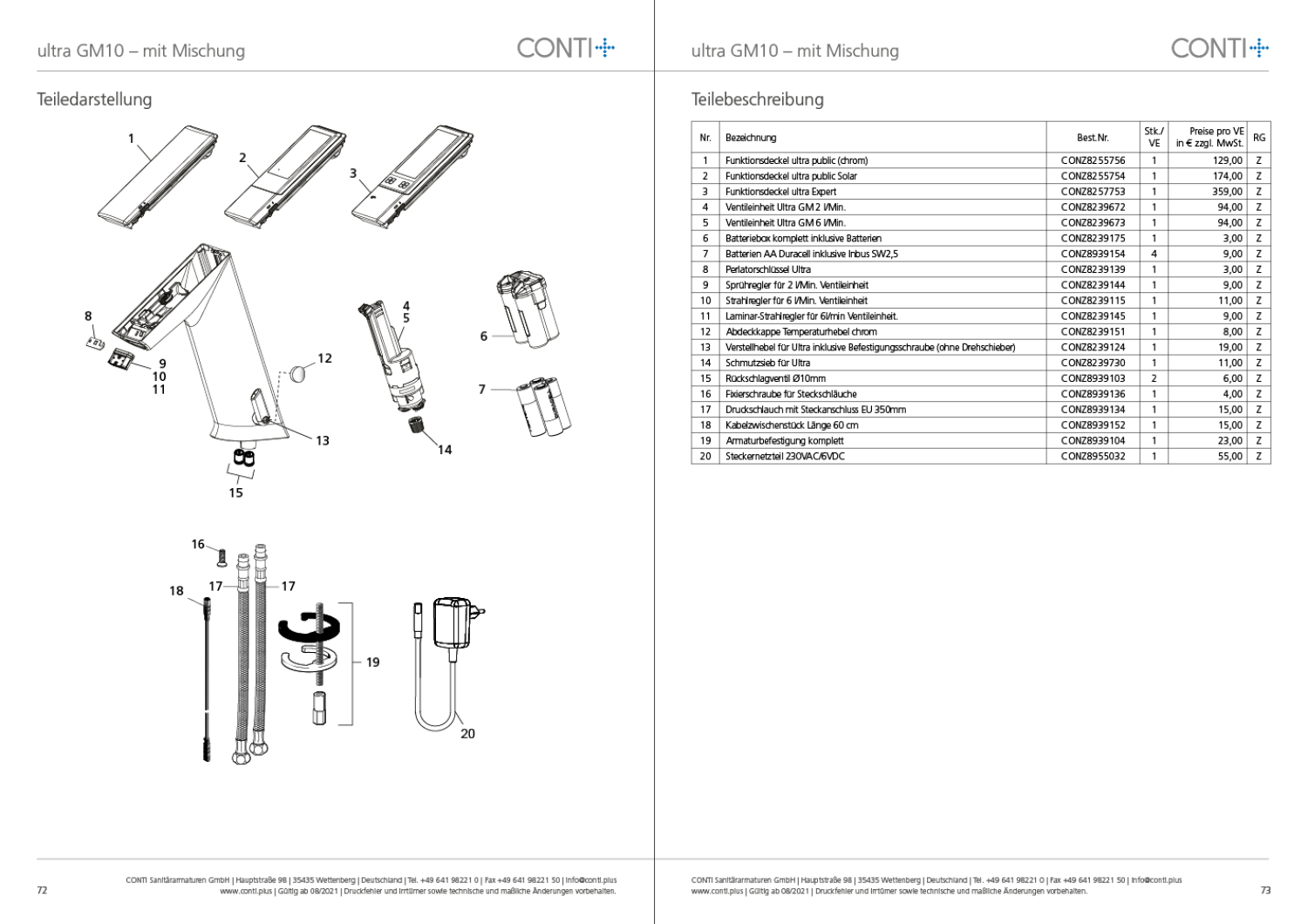 CONTI+ ultra el. IR Standarm. Solar Expert m.Misch. Chrom o.Ablg. GM10