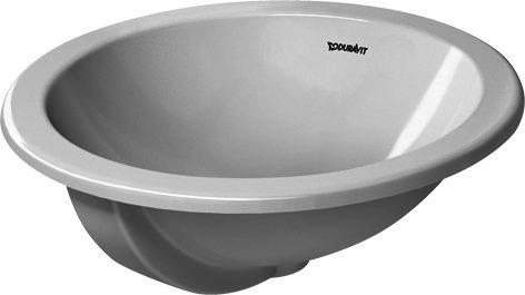 DU Einbauwaschtisch Architec 470 mm EB v.ob.,m.ÜL,o.HLB,u.glasiert,weiß
