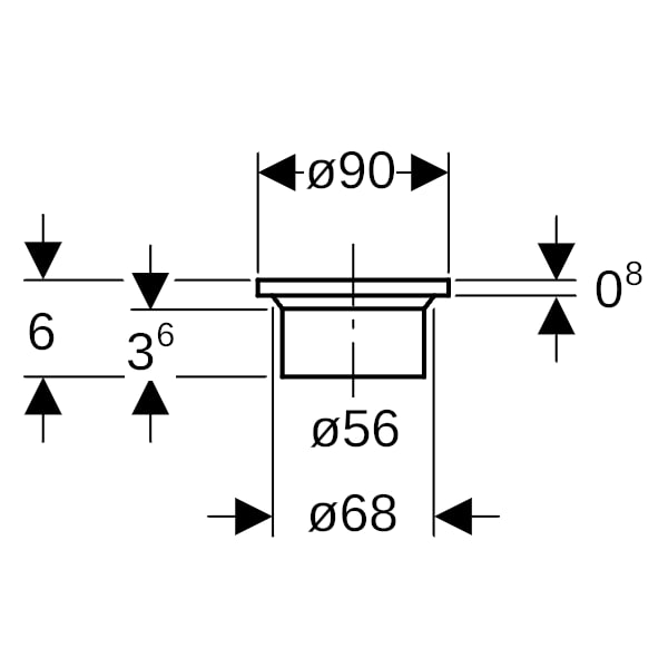 Geberit PE Vorschweissbund d56