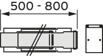 Vaillant Teleskopverlängerung turboTEC Luft-/Abgasführ., Alu, 60/100, 0,5-0,8 m