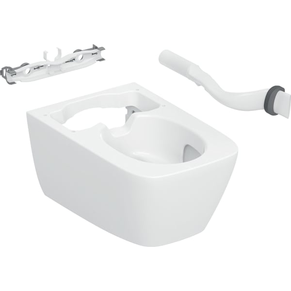 Geberit WC-Keramik f. Geberit AquaClean Sela eckig, weiß-alpin