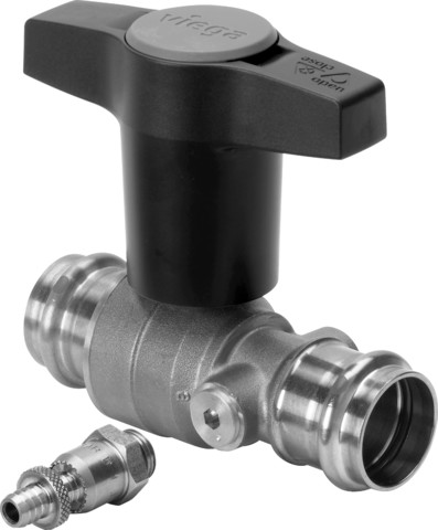 Viega Kugelhahn mit SC Easytop 2275.3 in 22mm Siliziumbronze