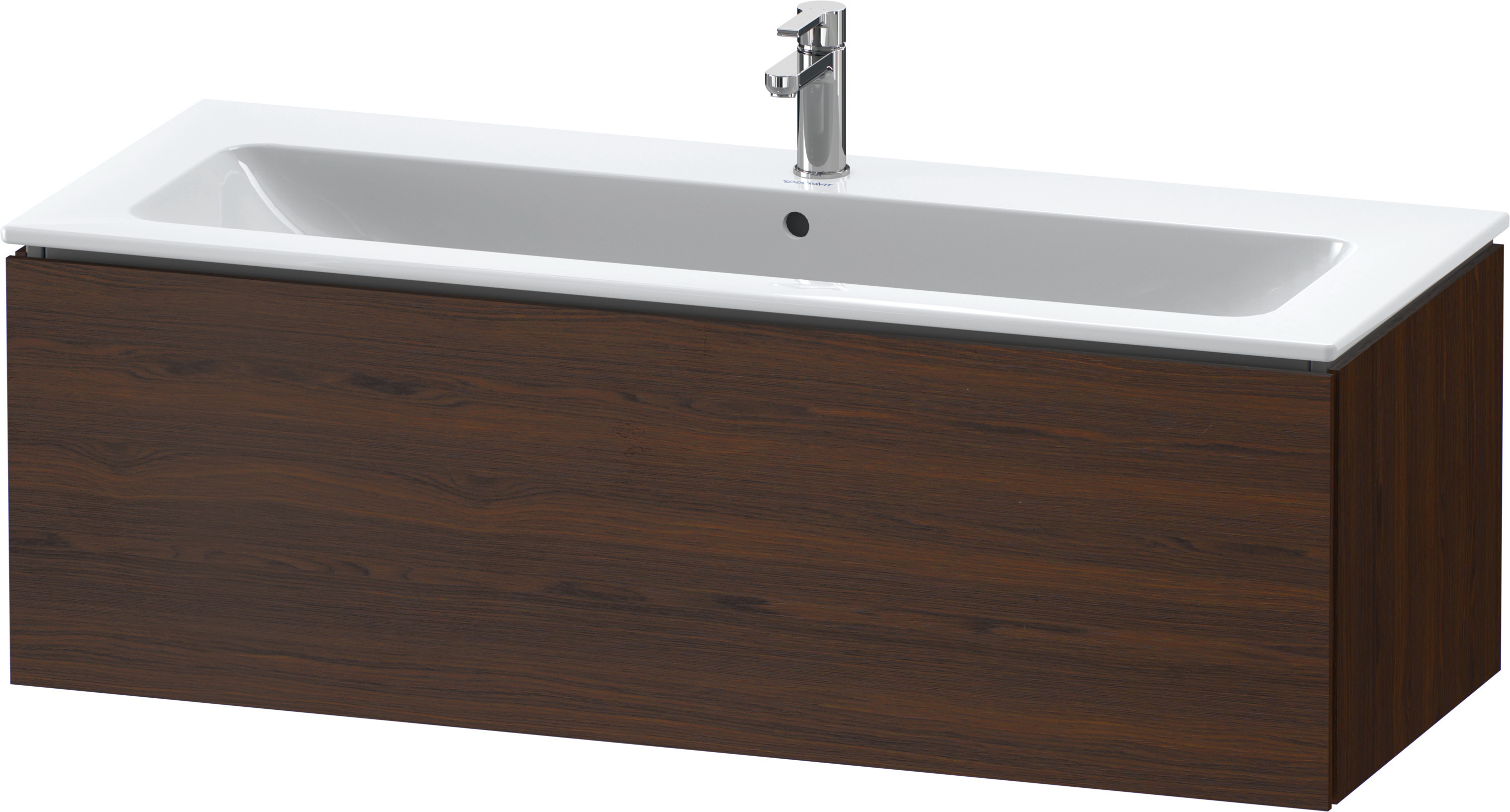 Duravit WTU wandh. L-Cube 481x1220x400mm 1 Auszug, f.233612, nussbaum gebürstet