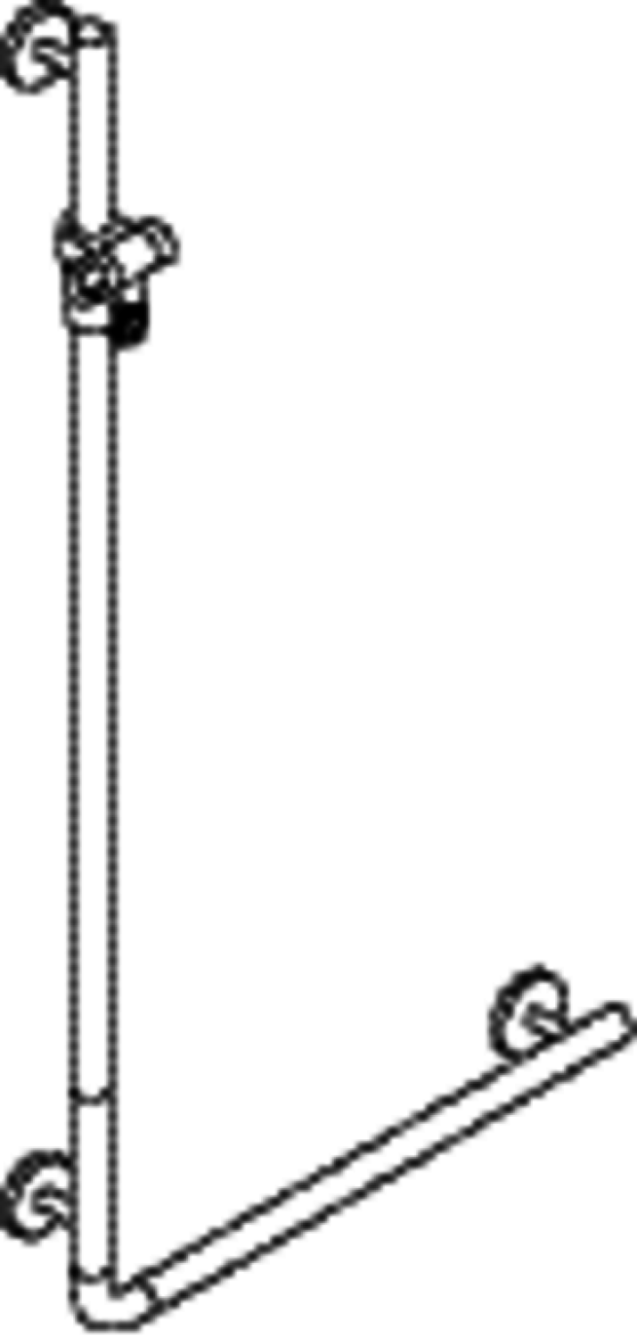 HEWI Winkelgriff m.Br.H.,AM1:1250,W1:600 reinweiß, Stangen farb. anthrazitgrau