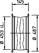 Helios STS 450 Flexible Verbindung mit 2 Rohrflanschen