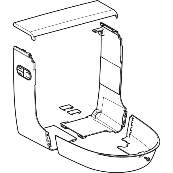 Geberit Set Designabdeckung f. Geberit AquaClean Mera, hgl.verchr.
