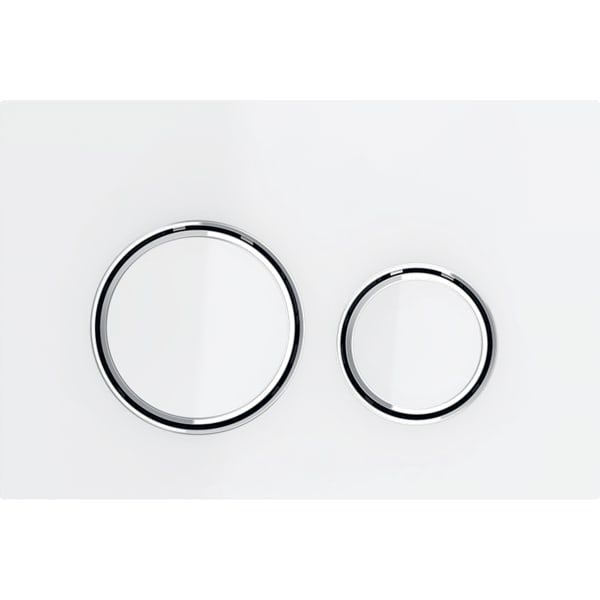 Geberit Sigma50 (ex Sigma21) BetPl., 2-M-Sp. Round, Metallfarbe verchr., weiß Geberit Sigma50 (ex Sigma21) BetPl., 2-M-Sp. Round, Metallfarbe verchr., weiß