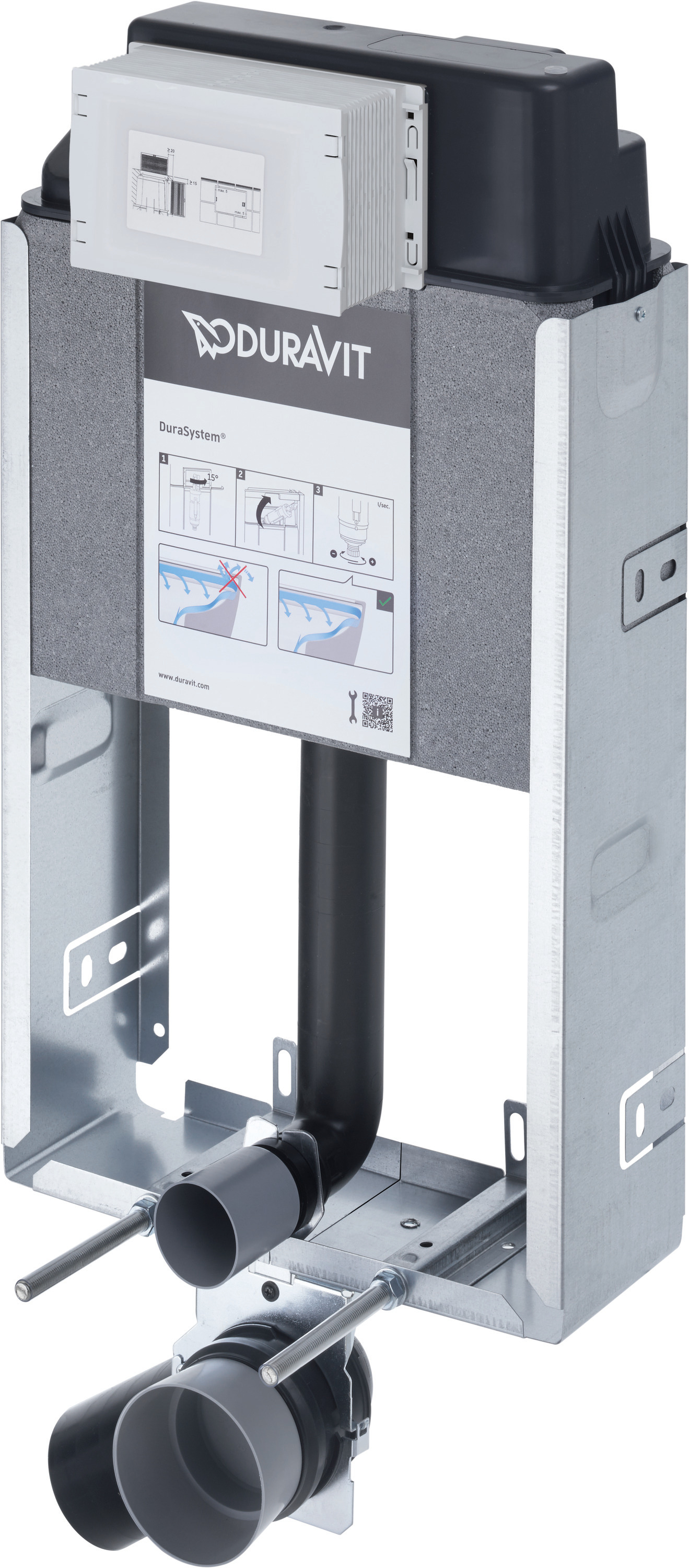 Duravit DuraSyst. für WWC, Nasseinbau Spülbed.mechanisch Vorne